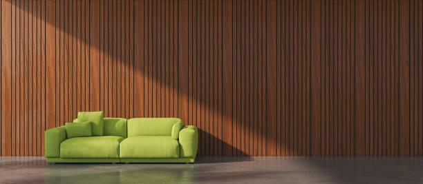 istock Large luxury modern bright interiors Living room mockup illustration 3D rendering image 2155417105