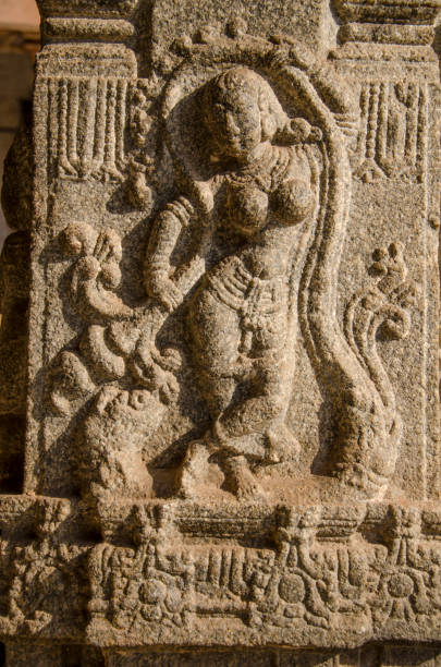 istock Stone mural sculpture of a women 2155418140