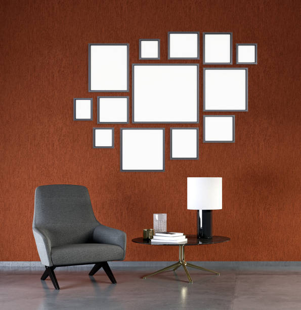 istock Large luxury modern bright interiors Living room mockup illustration 3D rendering image 2155419719