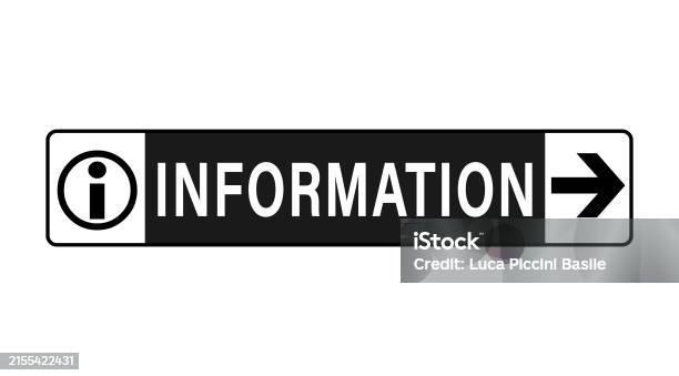 Information Point Signs Information Point Directional Sign With Symbol Arrow And Word ...