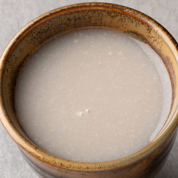 istock Cup of Japanese kuro Amazake, fermented rice drink 2155423729