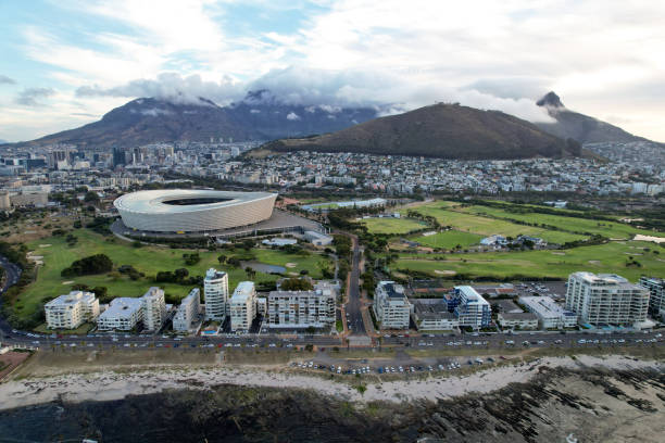 istock Aerial view of Atlantic Seaboard with Table Mountain in the background 2155430986
