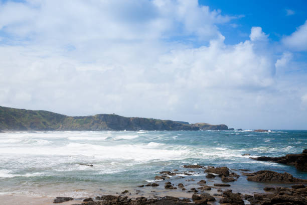 istock Verdicio beach view. Asturias coastline panorama, Spain 2155431611
