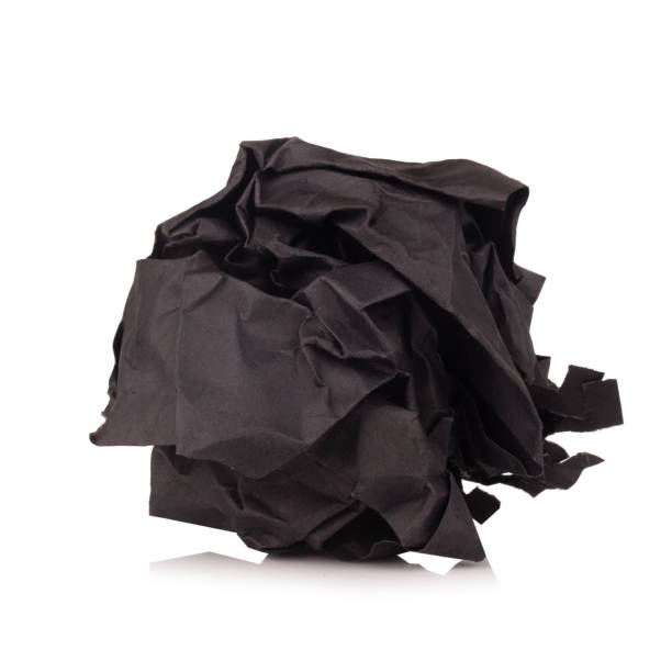istock paper ball black isolated on white background 2155435957
