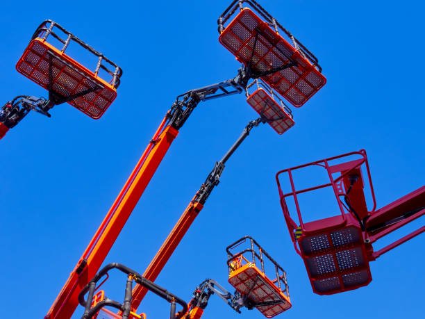 istock Big group of articulating cranes 2155436309