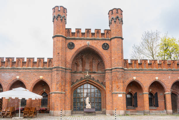 KALININGRAD, RUSSIA, April 18, 2024: View of the Rosgarten Gate on a spring day