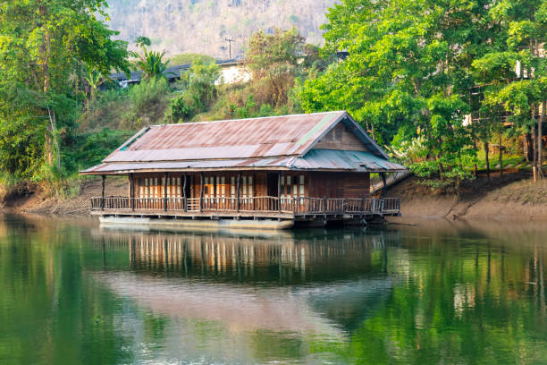istock Houses on the River Kwai in Thailand 2155444504