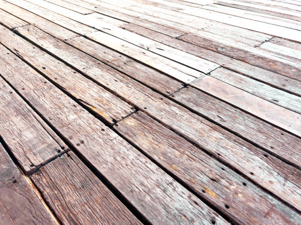 istock Old wooden planks as an abstract background. Texture 2155444861