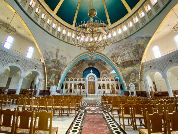 Albania - Tirana - Orthodox Church Ngjallja  e Krishtit- inside