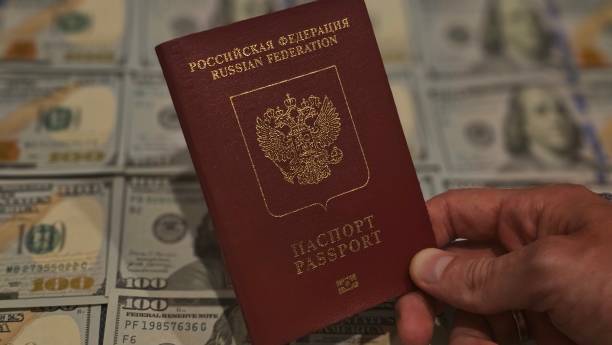 istock A man is holding Russian passport 2155449140