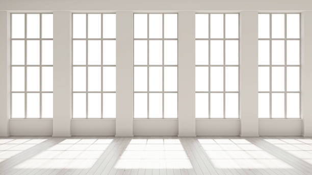 istock Large luxury modern bright interiors Living room mockup illustration 3D rendering image 2155449503