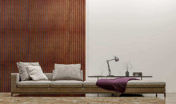 istock Illustration 3D rendering large luxury modern bright interiors Living room mockup computer digitally generated image 2155449581