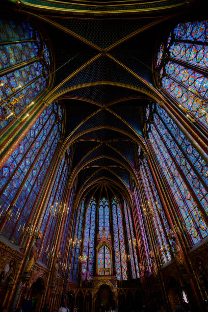 istock Beautiful stained glass windows in the Saint Chapel. 2155450679