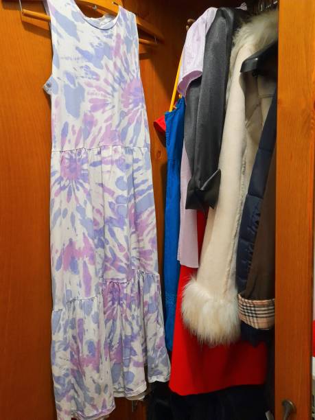 istock Summer dress in the gardrobe 2155452104