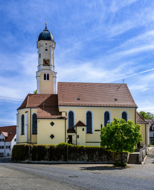 istock Catholic church in a bavarian village 2155455677