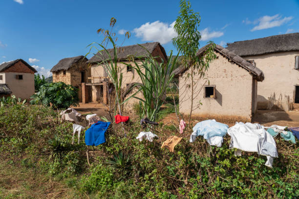 istock Typical village and mud houses in central Madagascar 2155455941