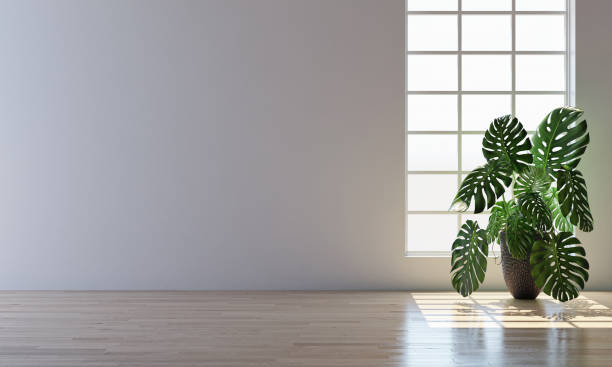 istock Large luxury modern bright interiors Living room mockup illustration 3D rendering image 2155459073