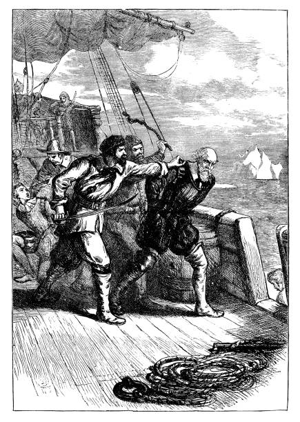 istock Henry Hudson and His Son Being Set Adrift During the Mutiny Aboard the Discovery - 17th Century 2155464232