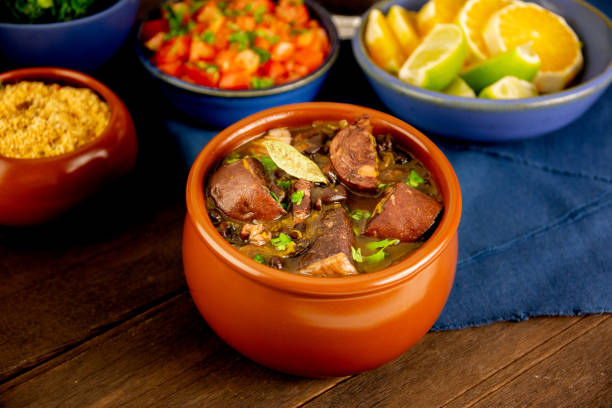 istock Brazilian Feijoada Food black bean stew with bacon and pork sausage 2155464582