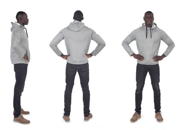 istock various poses of the same man on white background 2155465742