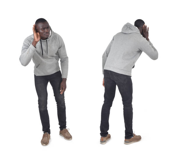 istock various poses of the same man on white background 2155465775