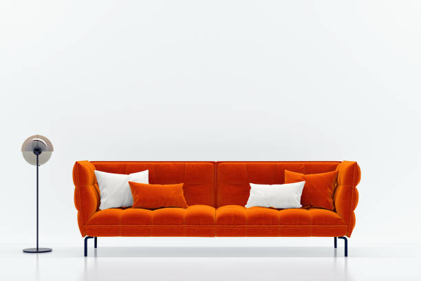 istock Large luxury modern bright interiors Living room mockup illustration 3D rendering image 2155471744