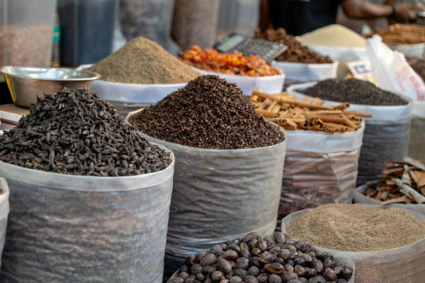 istock overflow with an array of aromatic spices at a bustling market 2155479289