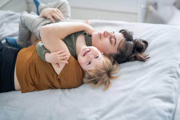 istock Lovely moment between mother and son. 2155479559