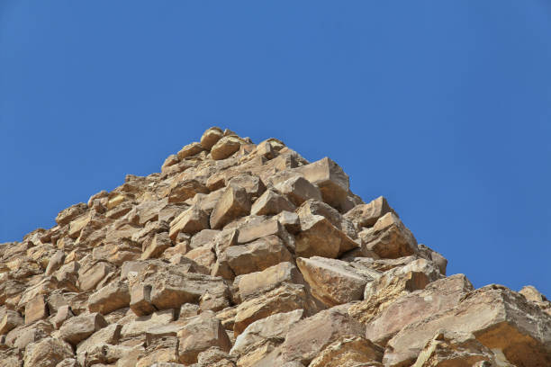 hieroglyph on the wall of the temple near Giza pyramids in Giza, Egypt