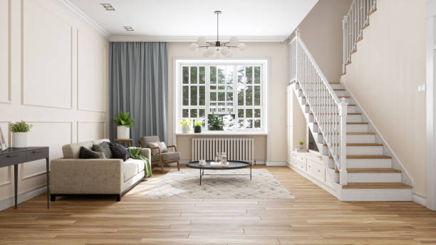istock Bright Living Room with Modern Decor and Natural Lighting 2155481347