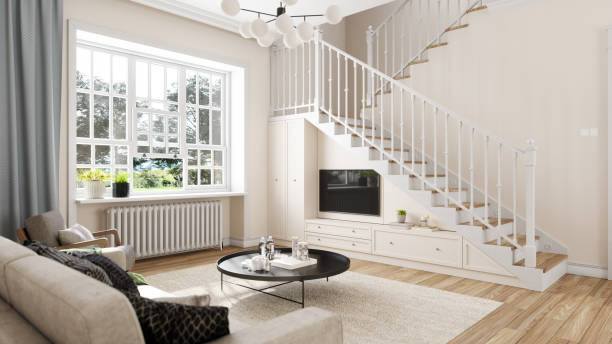 istock Bright Living Room with Modern Decor and Natural Lighting 2155481349