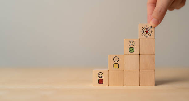 istock Engagement rating survey with customer or employee's satisfaction evaluation. Building trust, retention, loyalty. Best experience and positive satisfaction with excellent process, operation, services. 2155481991