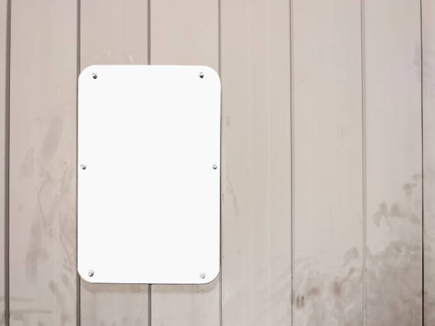 Blank outdoor metal sign