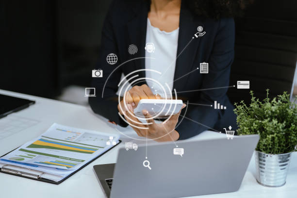 istock Business and financial concepts about office work. Analysts discuss business with a calculator as a tool. 2155488427