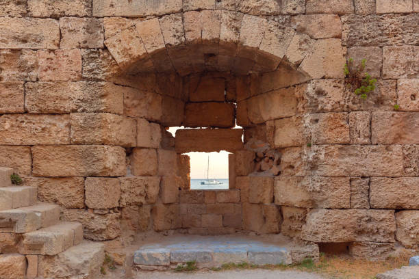 istock Ancient Stone Arch in Rhodes, Greece 2155495430