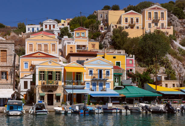 istock Colorful Harbor of Symi Island, Greece 2155495437