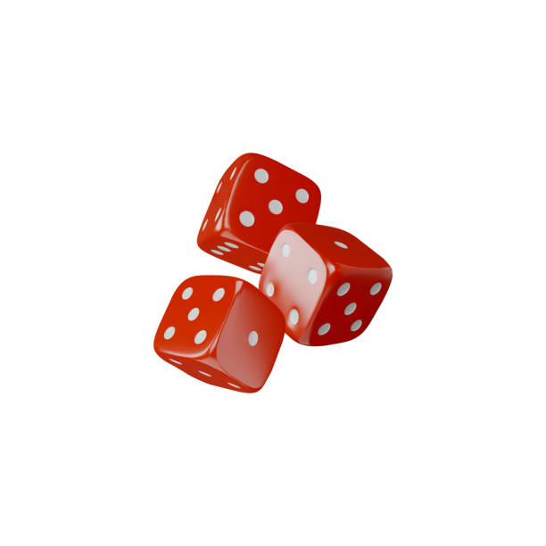 istock A set of 3D playing cubes in cartoon style in vector for board games, gambling 2155496835