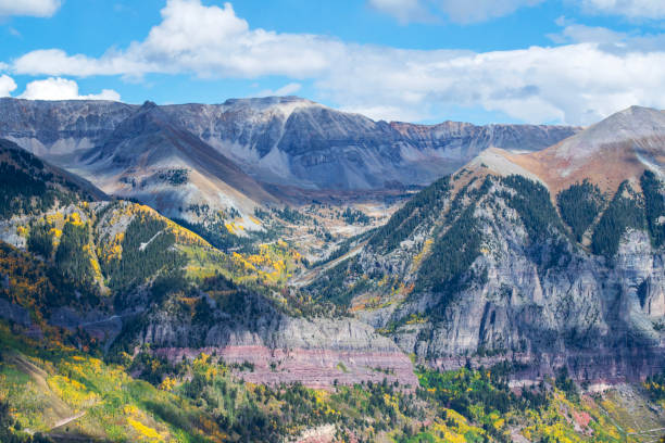 Mountain scenery in Autumn at Telluride, Colorado, USA