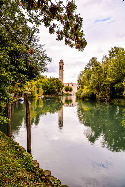 istock A beautiful lake with a tall tower in the background 2155497740