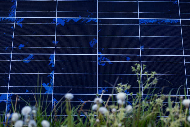 Renewable energy. Solar panels in Europe in rural areas