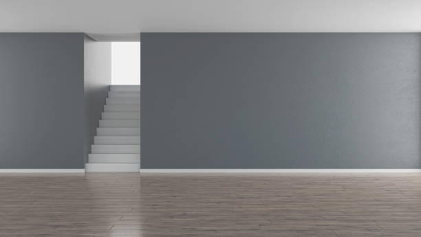 istock Large luxury modern bright interiors Living room mockup illustration 3D rendering image 2155505310