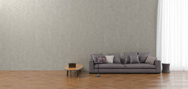 istock Large luxury modern bright interiors Living room mockup illustration 3D rendering image 2155509632