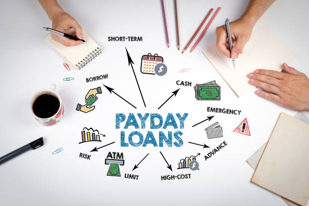 istock Payday Loans Concept. The meeting at the white office table 2155514578