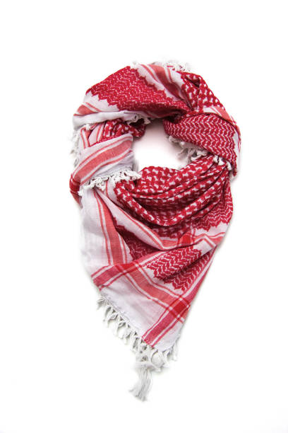 istock Red arabic scarf isolated on white background 2155515353