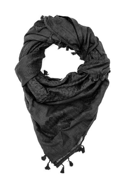 istock Black arabic scarf isolated on white background 2155515365