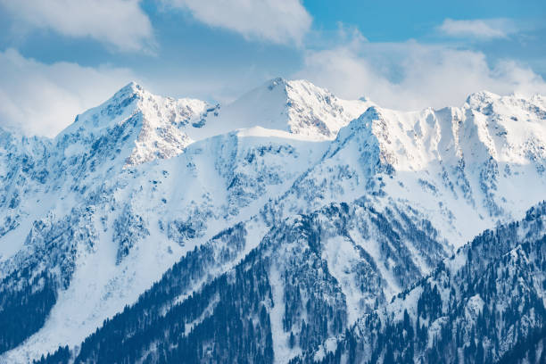 istock Mountains under the snow and ice at winter. 2155517876