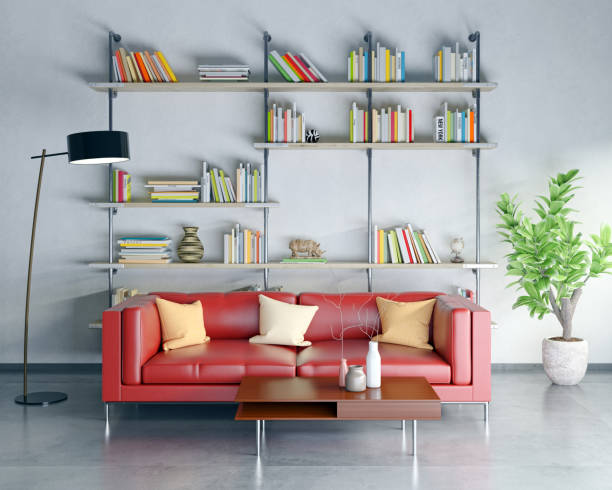 istock Large luxury modern bright interiors Living room mockup illustration 3D rendering image 2155518535