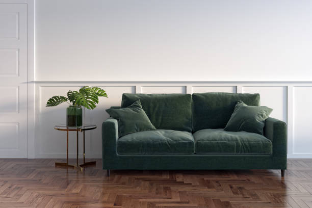 istock Large luxury modern bright interiors Living room mockup illustration 3D rendering image 2155518602