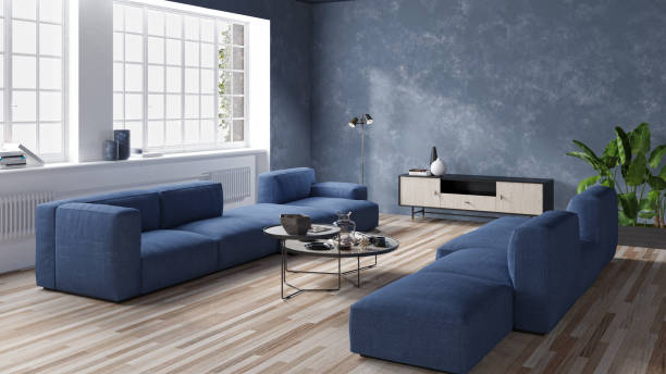 istock Large luxury modern bright interiors Living room mockup illustration 3D rendering image 2155522024