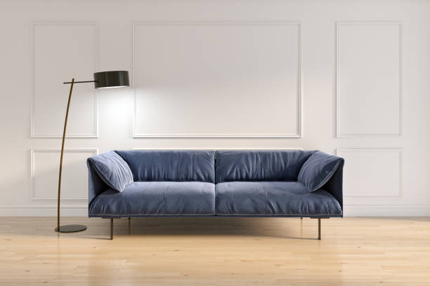 istock Large luxury modern bright interiors Living room mockup illustration 3D rendering image 2155522232